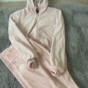 Juicy Couture size xs Pink Velour Hoodie and Pants Set